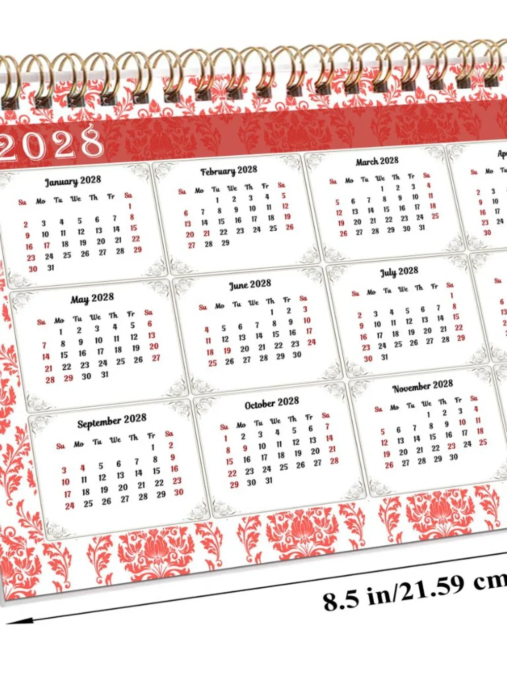 2026-2027 18 Months Standing Flip Desk Calendar Desktop Planner 018